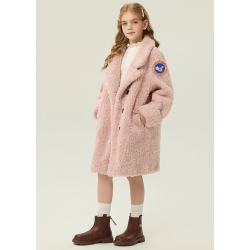 Authentic Coffee Energy Goose Suit Collar Kid's Lamb Coat Elite Kids Online for Sale