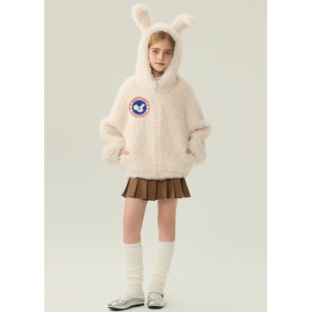 Authentic White Energy Goose Coney Hat Kid's Lamb Coat Elite Kids Online for Sale