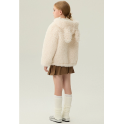 Authentic White Energy Goose Coney Hat Kid's Lamb Coat Elite Kids Online for Sale