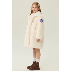 Authentic Light Yellow Energy Goose Stylish Kid's Lamb Coat Elite Kids Online for Sale