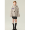 Authentic Light Gray Energy Goose Ox Horn Kid's Lamb Short Coat Elite Kids Online for Sale