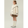 Authentic White Energy Goose Navy Collar Kid's Lamb Short Coat Elite Kids Online for Sale