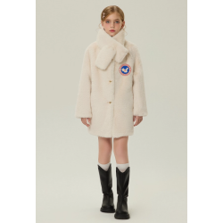 Authentic Light Blue Energy Goose Mink Fox Fur Kid's Lamb Coat Elite Kids Online for Sale