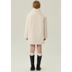 Authentic Light Blue Energy Goose Mink Fox Fur Kid's Lamb Coat Elite Kids Online for Sale