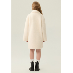 Authentic White Energy Goose Mohair Suit Collar Kid's Lamb Coat Elite Kids Online for Sale