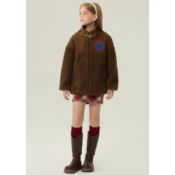 Authentic Chocolate Energy Goose Jacket Kid's Lamb Short Coat Elite Kids Online for Sale