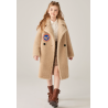 Authentic Beige Energy Goose Cashmere Kid's Lamb Coat Elite Kids Online for Sale