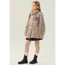 Authentic Gray Energy Goose National Style Kid's Lamb Coat Elite Kids Online for Sale