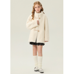 Authentic Gray Energy Goose National Style Kid's Lamb Coat Elite Kids Online for Sale