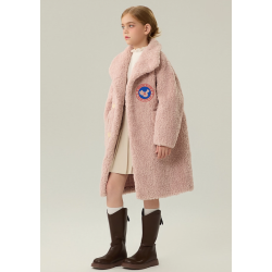 Authentic Pink Energy Goose Dual Row Kid's Lamb Coat Elite Kids Online for Sale