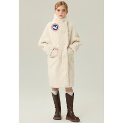 Authentic Pink Energy Goose Dual Row Kid's Lamb Coat Elite Kids Online for Sale